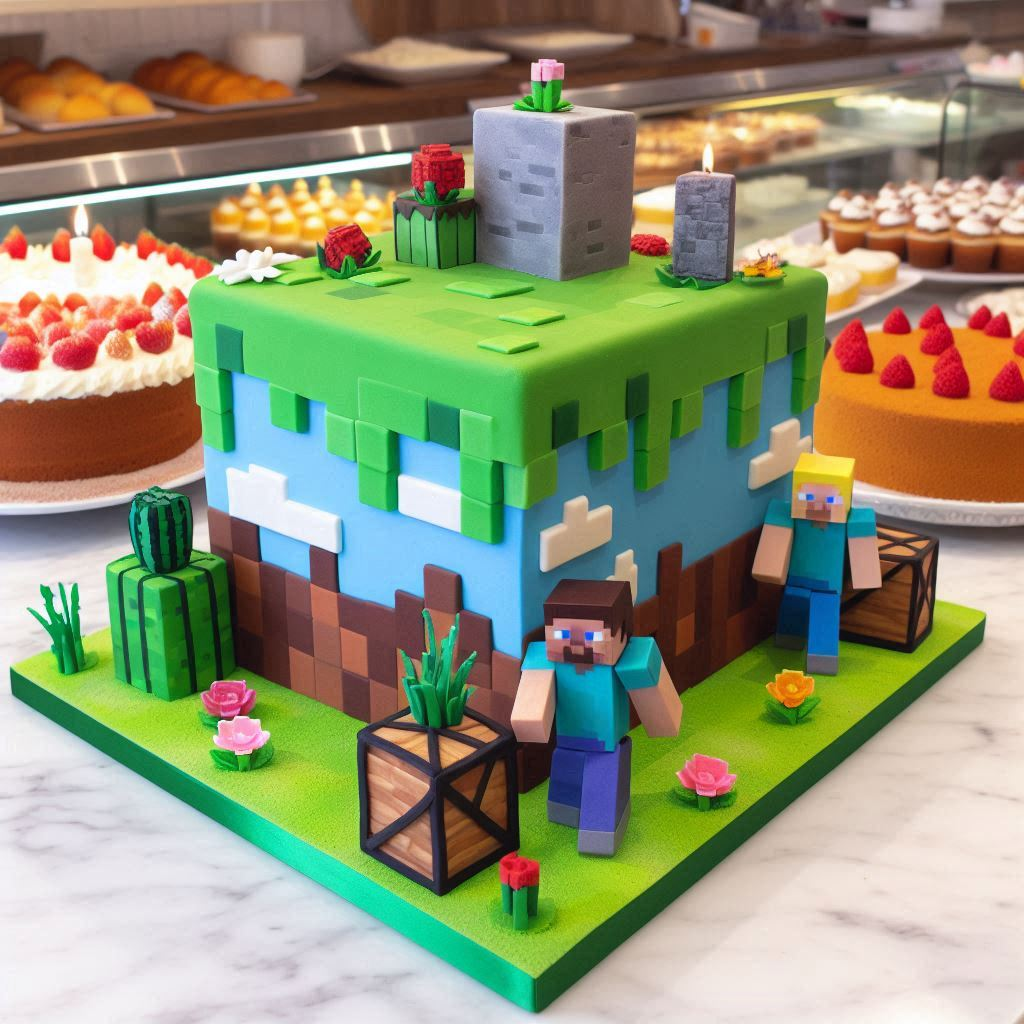 Minecraft Cake Design