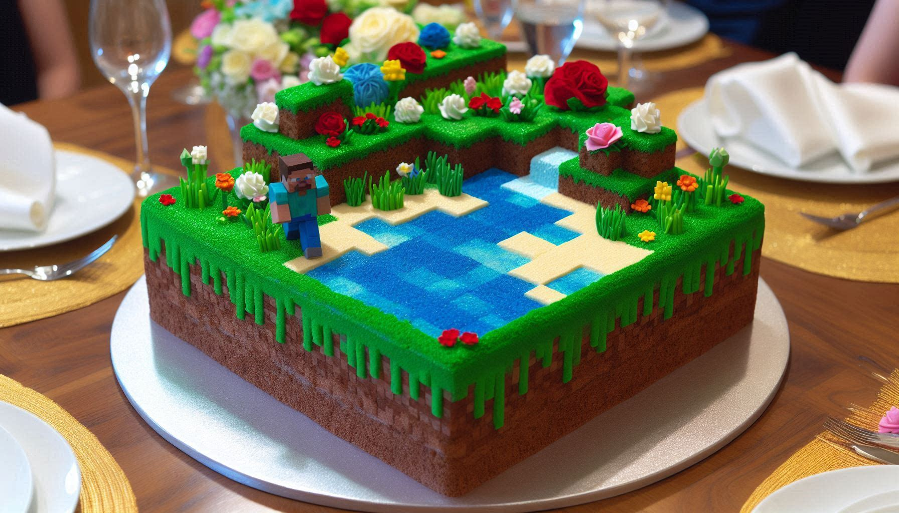 Minecraft Cake Design